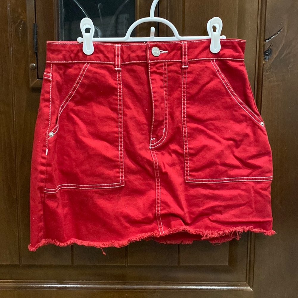wild fable red skirt size 12